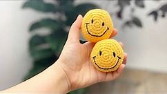 Crochet smiley face for beginners /Just smile no matter what happen, everything's gonna be okay =)