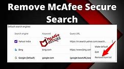 Change McAfee Secure Search