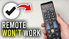 How To Fix Any TV Remote Not Working - Full Guide