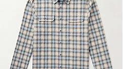 JAMES PERSE Lagoon Checked Cotton-Flannel Shirt for Men | MR PORTER