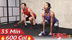 35 Min HIIT Workout for Fat Loss - Home HIIT Workout with Weights - High Intensity Interval Training