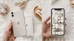 iphone 11 white unboxing 🤍 + AESTHETIC setup! | Angelyne Resuena
