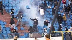 FC BANÍK OSTRAVA vs AC SPARTA PRAHA 22.3.2014 hooligans in action