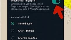 How to turn off fingerprint on whatsapp|disable fingerprint lock|cancelled Whatsapp fingerprint lock