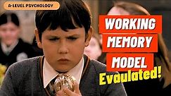 EVALUATING Working Memory Model | AQA Psychology | A-level