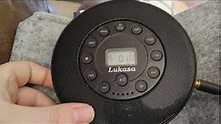 Lukasa Rechargeable Portable Bluetooth CD Player Portable | Compact Music CD Disc Player for Car