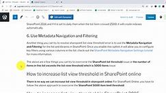 SharePoint list view threshold [Everything you need to know] - SPGuides