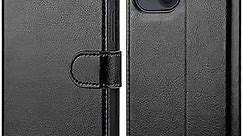 OCASE Compatible with iPhone 13 Wallet Case, PU Leather Flip Folio Case with Card Holders RFID Blocking Kickstand [Shockproof TPU Inner Shell] Phone Cover 6.1 Inch 2021 (Black)