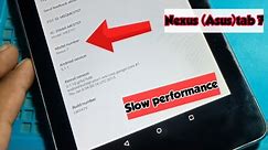 How to speed up Tab nexus 7|Slow nexus 7 Fix|Nexus 7 slow problem|How to Hard reset Asus Tab Nexus 7