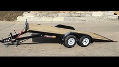 H&H MX 7x18' Manual Tilt Car Hauler Trailer 7000# GVW