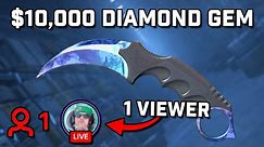 1 Viewer Streamer Unboxes $10,000 Diamond Gem...