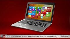 Toshiba How-To: Using the system recovery utility in Windows 8