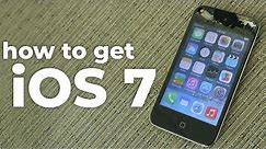 How to install iOS 7 on the iPod touch 4!