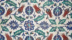 the Turkish ceramic tiles from eyupsultan Mosque, Istanbul
