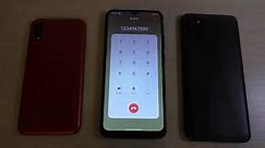 Samsung Galaxy A01 vs A02s vs A03s Incoming Call