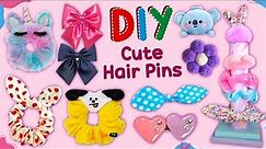 10 DIY Cute Hair Pins - Hairstyles - Hair Wrap - Scrunchies and more…
