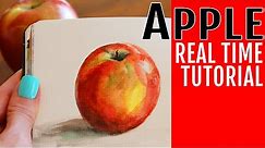How to Paint an Apple with Watercolor From Life Easy Tutorial