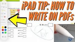Edit PDF files on an iPad - Write & Save Changes! ✍️