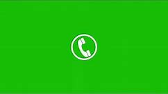Phone call icon animation green screen video calling icon