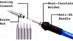 Plusivo Soldering Iron with replaceable tips