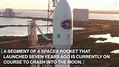 SpaceX rocket segment on course to hit the moon