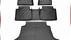 Antsvnn Floor Mats Compatible with Toyota Camry 2018 2019 2021 2022 2023 2024 All Weather 2 Row and Cargo Liner Rubber Floor Liners Black (FWD Only Models Only) (No Hybrid)
