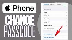 How To Change iPhone Passcode From iCloud