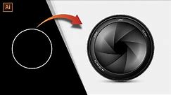 Illustrator Tutorial : How To Design a Camera Lens Shutter Vector Illustration For Designer's