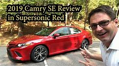2019 Camry SE Review in Supersonic Red