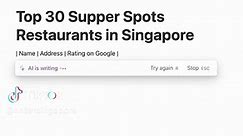 30 supper spots in singapore 🍜 for your late night cravings. Check google for the updated timings! Generated with notion.ai #sgfoodie #sgfood #suppersg #sgtok #ai #chatgpt #notionai