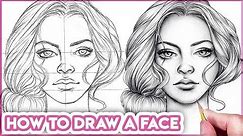 How to Draw Faces for Beginners [ Basic Proportions ]