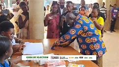 Kwabena Owusu Aduomi finally here to vote at Ejisu-Besease Sakora Park.