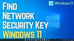 How to Find Your Wireless Network Security Key Password on Windows 11