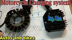 Motorcycle and AVT charging system. How charging system works. charging system components diagram