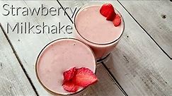 Strawberry Milkshake | Strawberry Shake Without Ice cream | Strawberry smoothie | Breakfast recipe