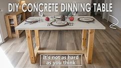 DIY Concrete Dining Table - it's that simple