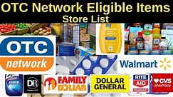 OTC Network card eligible items and Store List | OTC Network card Product List