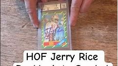 1986 Topps Football Jerry Rice Autographed Rookie Card ... Authenticated and Graded by Beckett.