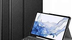 Fintie Keyboard Case for Samsung Galaxy Tab S8/Tab S7 11 Inch (Model SM-X700/X706/T870/T875/T878) with S Pen Holder, Slim Lightweight Stand Cover w/Detachable Wireless Bluetooth Keyboard, Black