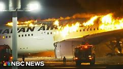 Video shows Japan Airlines passenger plane in flames at Tokyo airport