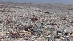 Mounds of plastic waste appear off Guatemala's shores