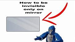 How to become invisible only on mirror
