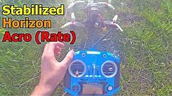 Flight modes on a quadcopter (Stabilized, Horizon, Acro - Switch)