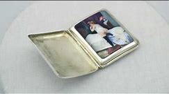 Austrian Sterling Silver and Erotica Enamel Cigarette Case - Antique Circa 1900 - AC Silver (A7186)