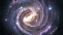 Milky Way Galaxy Spinning in Space Flying Through Stars in Universe some elements furnished by NASA images