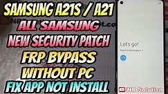 Samsung A21s/A21/ All Samsung FRP BYPASS Without PC New Shortcut Trick 2020 App Not Install FIX