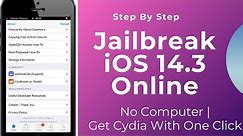 Jailbreak iOS 14.3 No Computer 2021| Without Computer/ How To Jailbreak iOS 14 Online Full Tutorial