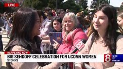 Fans send off UConn women’s basketball team for Sweet 16 of NCAA Tournament