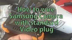 How to re-wire Samsung Camera RJ-45 to standard BNC Video plug