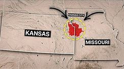 Why is Kansas City divided between two States?